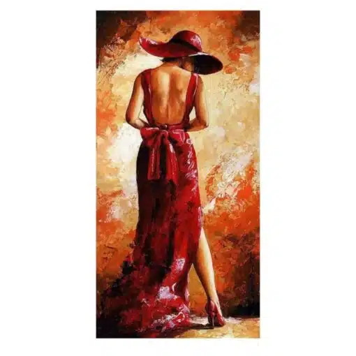 Elegant Woman in Red Dress 5