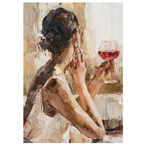 Woman Holding a Glass of Red Wine 1