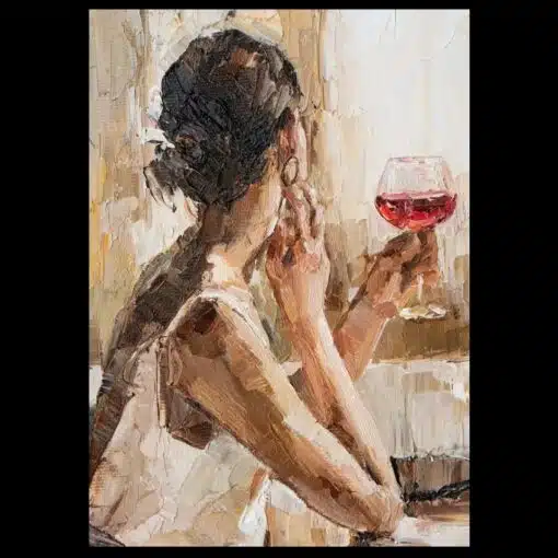 Woman Holding a Glass of Red Wine 3