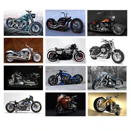 Pictures of Cool Motorcycles Printed on Canvas