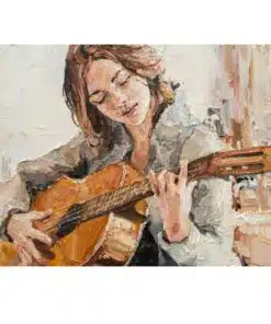 Painting of a guitar player