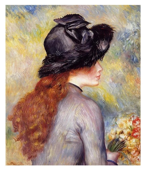 Pierre Auguste Renoir 1878 Young Girl Holding a Bouquet of Tulips