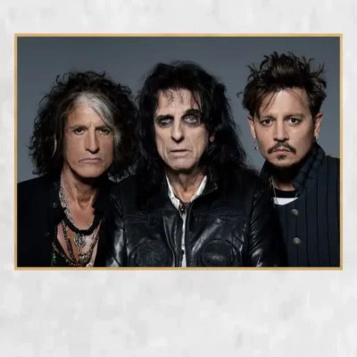 The Hollywood Vampires Printed on Canvas