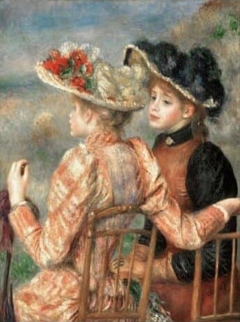 Two Women in a Garden by Pierre Auguste Renoir 1895