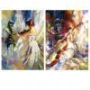 Violin and Cello Players Paintings Printed on Canvas