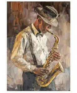 painting of a saxophone player