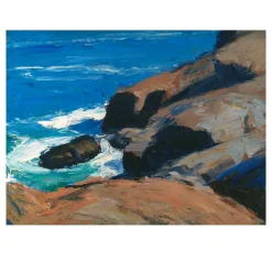 Edward Hopper 1916 Rocky Shore and Sea, Monhegan