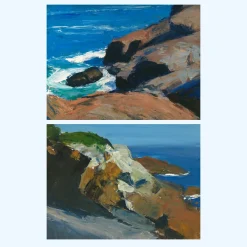 Edward Hopper on the Rocky Shore Printed on Canvas