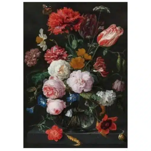 Flowers in Vase by Jan Frans van Dael Printed on Canvas • CanvasPaintArt