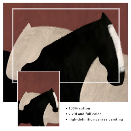 Abstract Horses on Canvas