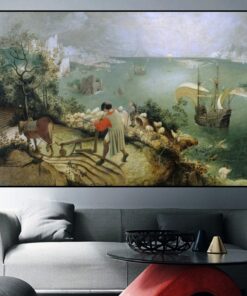 Landscape With the Fall of Icarus by Pieter Bruegel Printed on Canvas