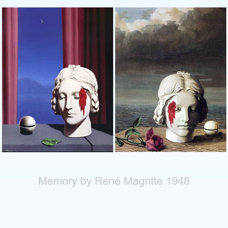 Memory by René Magritte 1948 Printed on Canvas