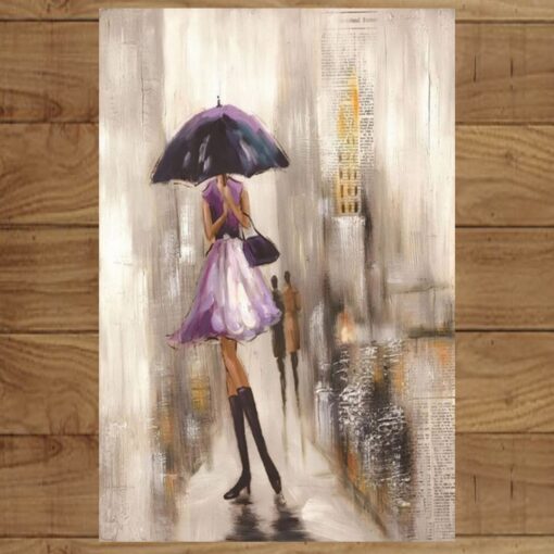 Painting of Woman With Umbrella 2