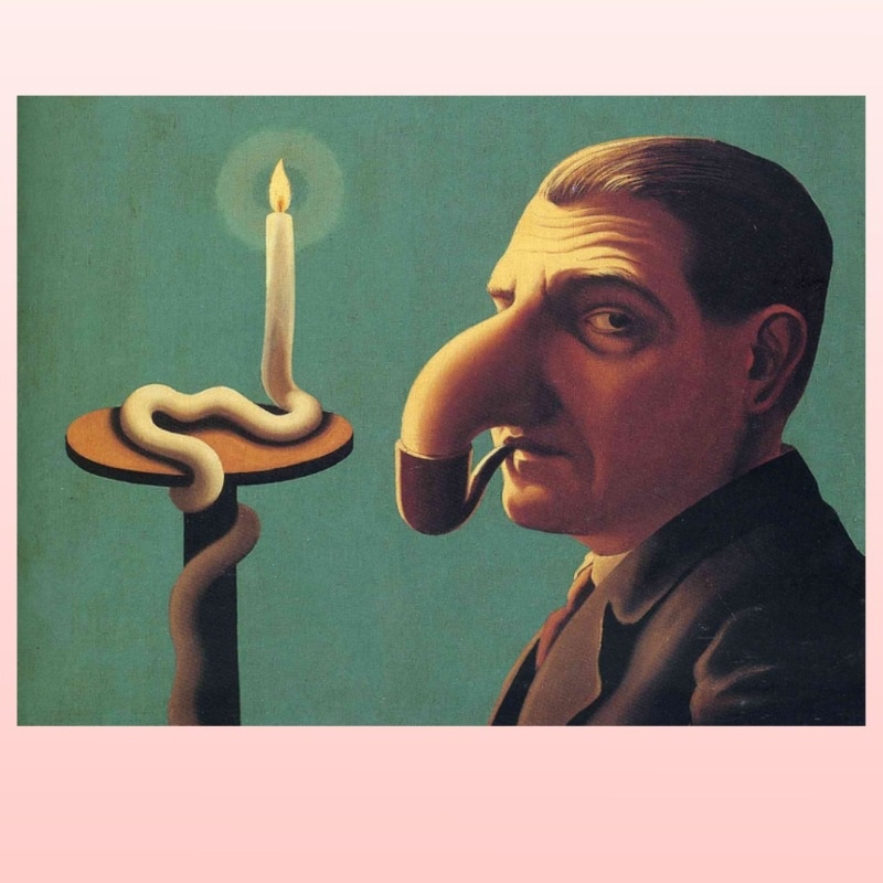 The Philosopher's Lamp by René Magritte Printed on Canvas