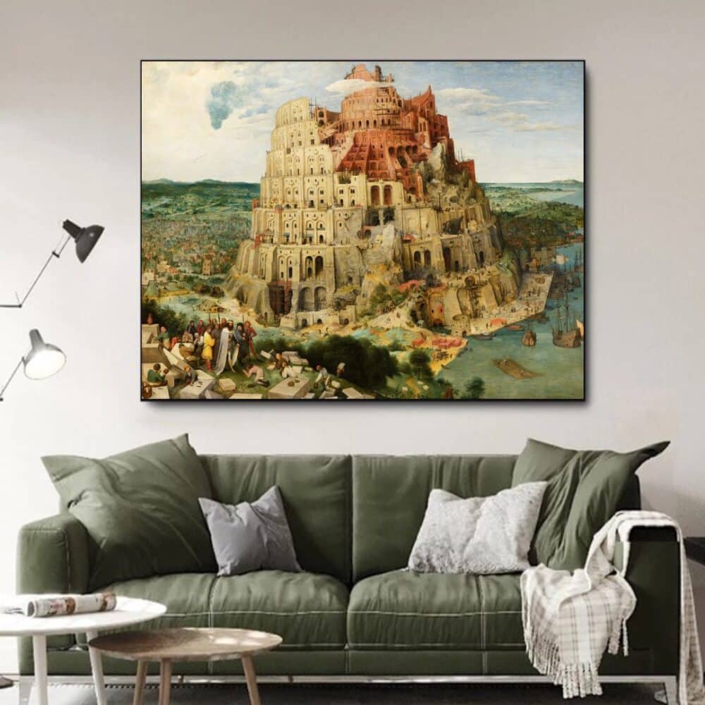 The Tower of Babel by Pieter Bruegel Printed on Canvas