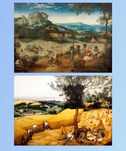The Hay Harvest and The Harvesters by Pieter Bruegel Printed on Canvas