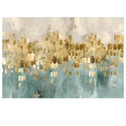 Abstract Gold and Seas Colors Painting