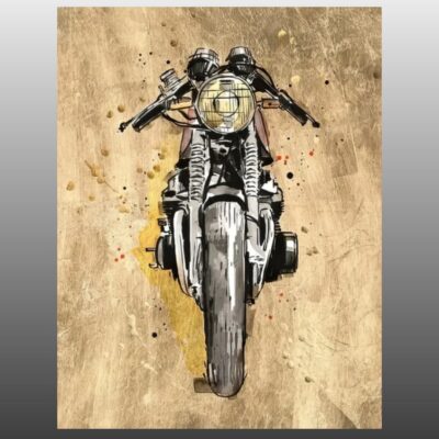 Painting of Motorcycle Printed on Canvas - Image 3