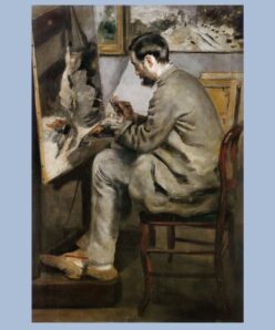 Frederic Bazille at His Easel by Pierre Auguste Renoir 1867 2