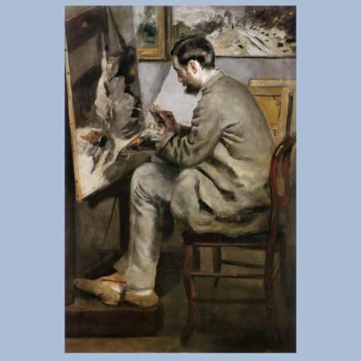 Frederic Bazille at His Easel by Pierre Auguste Renoir 1867 2