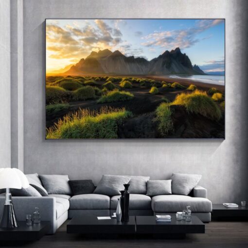 Sunset Landscape Artwork Printed on Canvas