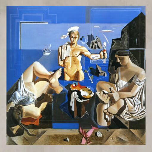 Neo-Cubist Academy (Composition with Three Figures) by Salvador Dalí 1926