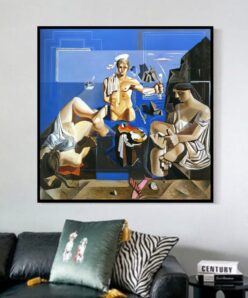 Neo-Cubist Academy by Salvador Dalí Printed on Canvas