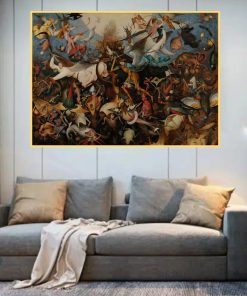 The Fall of the Rebel Angels by Pieter Bruegel Printed on Canvas