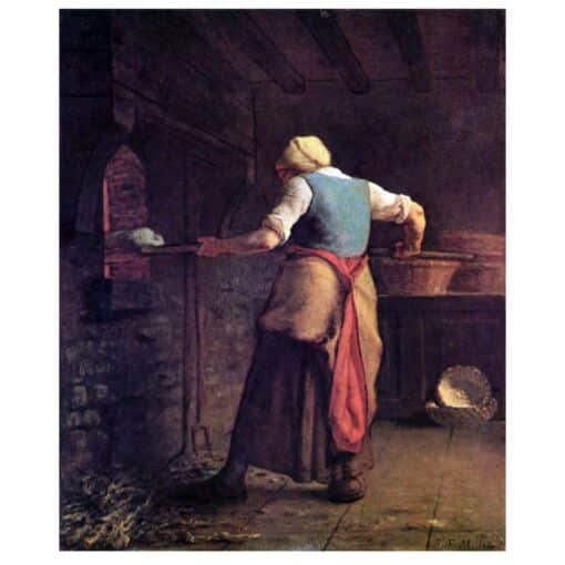 Woman Baking Bread by Jean Francois Millet 1854 1