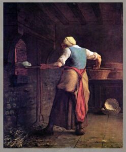 Woman Baking Bread by Jean Francois Millet 1854 2