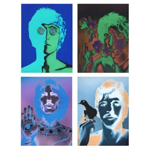 Abstract Artwork of The Beatles Printed on Canvas