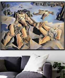 Figures Lying on the Sand by Salvador Dalí Printed on Canvas