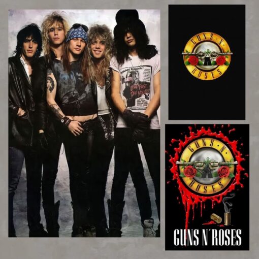 The Guns N Roses Rock Group Printed on Canvas