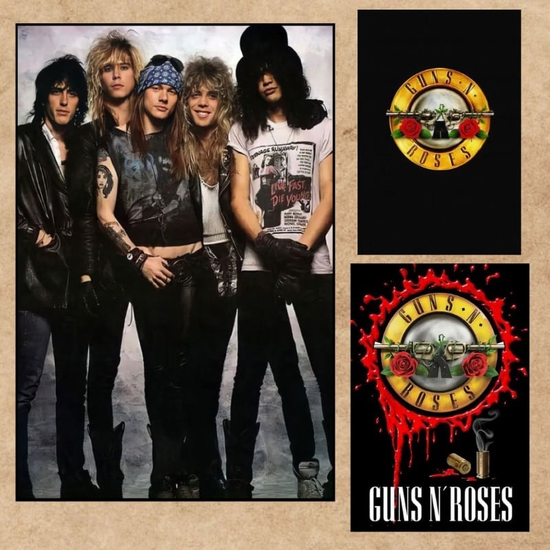 The Guns N Roses Rock Group Printed on Canvas