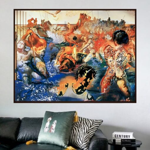 Tuna Fishing by Salvador Dalí Printed on Canvas