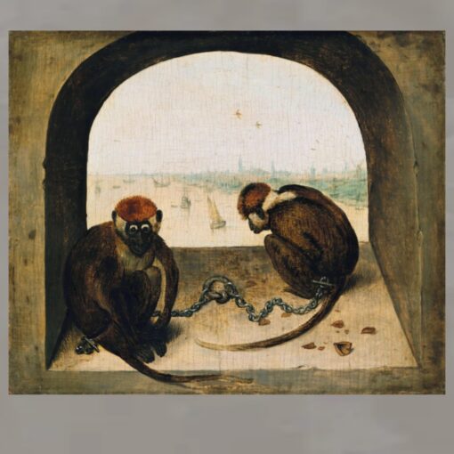 Two Monkeys by Pieter Bruegel 1562