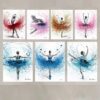 Ballet Dancer Paintings Printed on Canvas