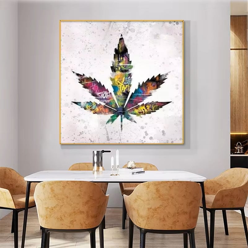 Leaf Graffiti Artwork Printed on Canvas