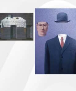 The Endearing Truth & The Pilgrim by René Magritte Printed on Canvas