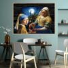 The Milkmaid & The Girl With a Pearl Earring Printed on Canvas