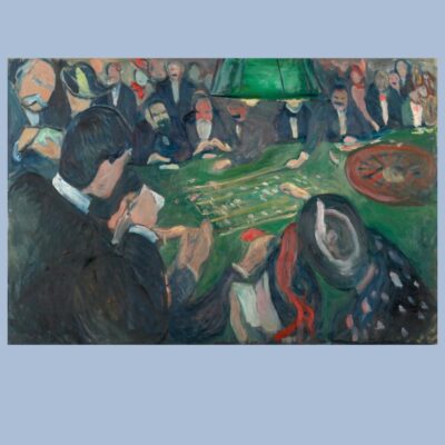 At the Roulette Table in Monte Carlo by Edvard Munch Printed on Canvas - Image 3