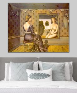 Mirror by Paul Delvaux 1939 Printed on Canvas