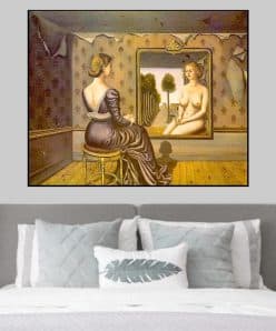 Mirror by Paul Delvaux 1939 Printed on Canvas