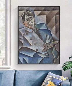 Portrait of Picasso by Juan Gris Printed on Canvas