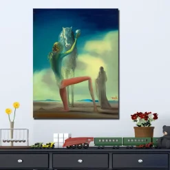 The Knight of Death by Salvador Dali Printed on Canvas