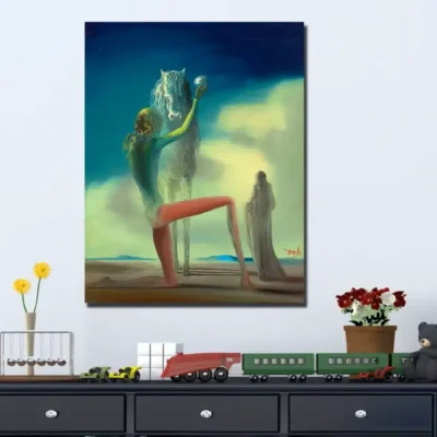 The Knight of Death by Salvador Dali Printed on Canvas