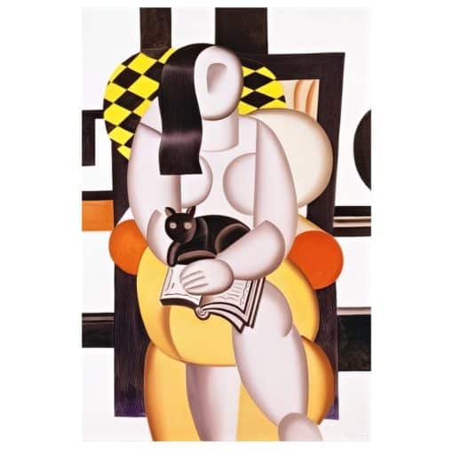 Woman with Cat by Fernand Leger Printed on Canvas - Image 2