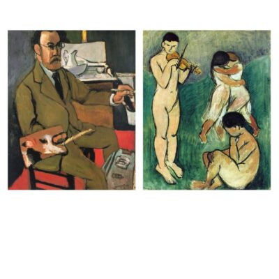 Henri Matisse Self-portrait & Music Printed on Canvas