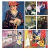 Seven Paintings by Henri Matisse Printed on Canvas