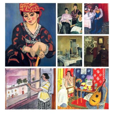 Seven Paintings by Henri Matisse Printed on Canvas